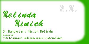 melinda minich business card